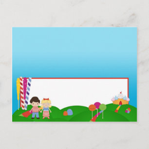 Carte de lieu écrite Candy Land Crème glacée Lolli