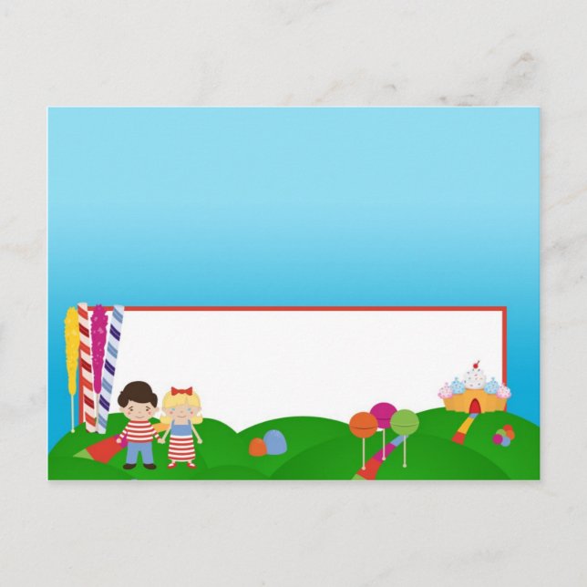 Carte de lieu écrite Candy Land Crème glacée Lolli (Devant)