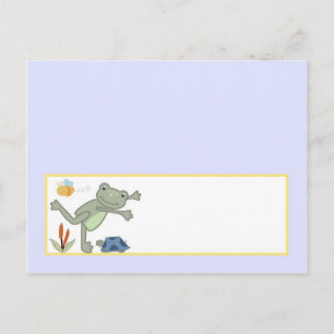 Carte de lieu écrite Leap Frog Turtle Bee Dragonfl