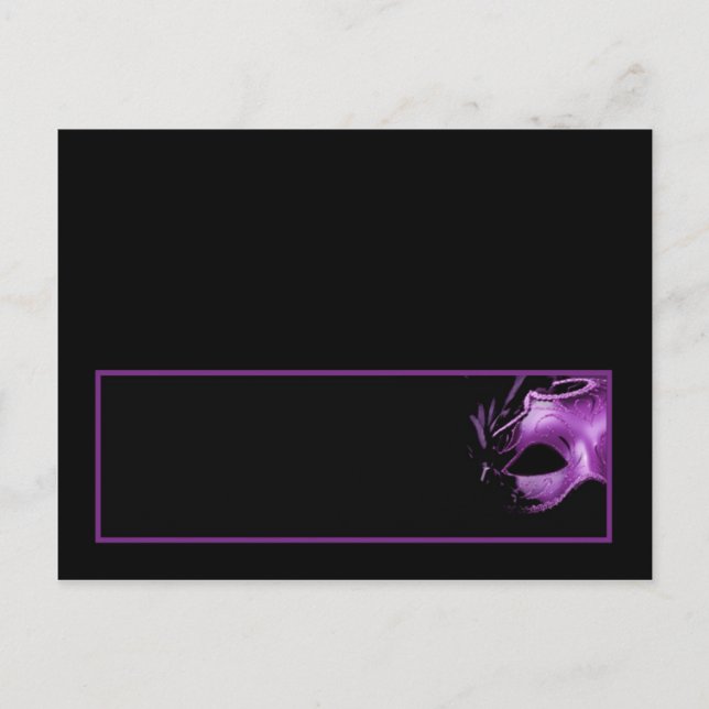 Carte de lieu écrite MIS XV Purple Lilac Black (Devant)