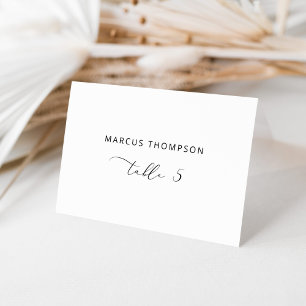 Carte de lieu minimaliste moderne Calligraphie