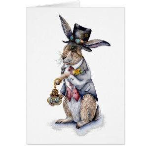 Carte de lièvre Steampunk March