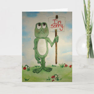 Carte de ligne de grenouille Je suis désolé S'il v