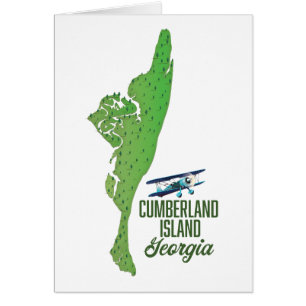 Carte de l'île Cumberland Géorgie