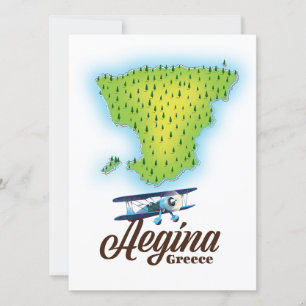 Carte de l'île d'Aegina Greece
