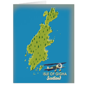 Carte de l'île de Gigha en Écosse