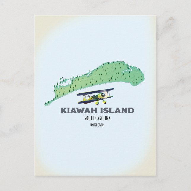 Carte de l'île de Kiawah Caroline du Sud États-Uni (Devant)
