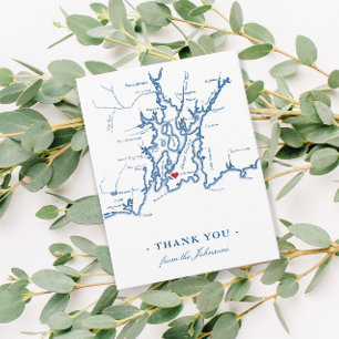 Carte de l'île de Newport Rhode avec Mariage de la