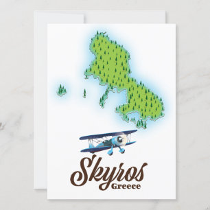 Carte de l'île de Skyros Grèce
