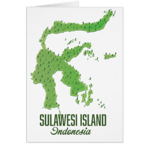 Carte de l'île de Sulawesi Indonésie