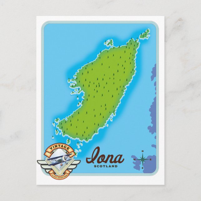 Carte de l'île d'Iona (Devant)