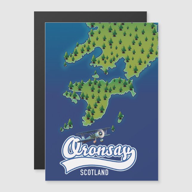 Carte de l'île d'Oronsay en Ecosse (Devant / Derrière)
