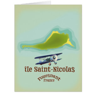 carte de l'île Saint-Nicolas Fouesnant France