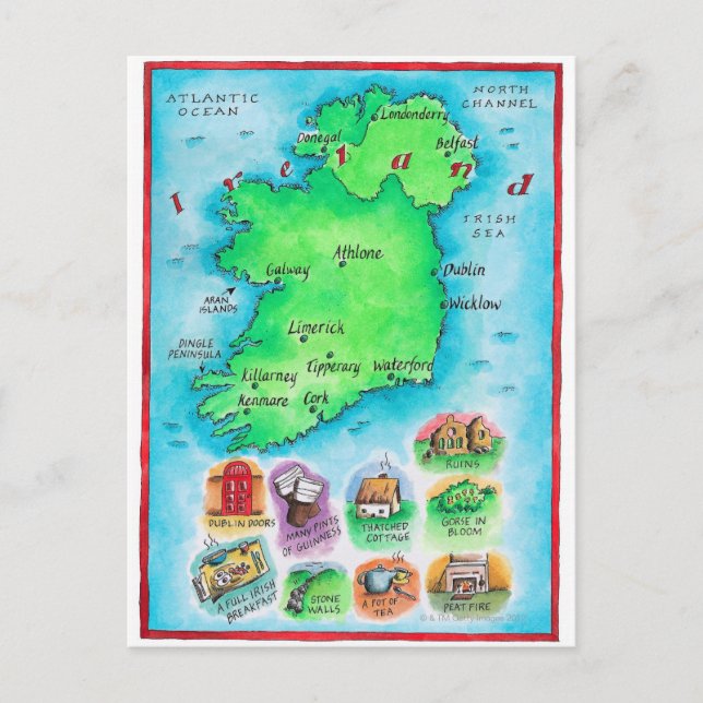 Carte de l'Irlande (Devant)