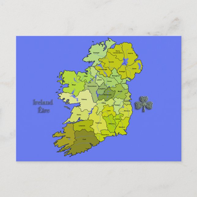 Carte de l'Irlande (Devant)