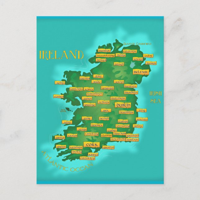 Carte De L'Irlande (Devant)