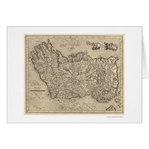 Carte de l'Irlande antique par Mercator 1580
