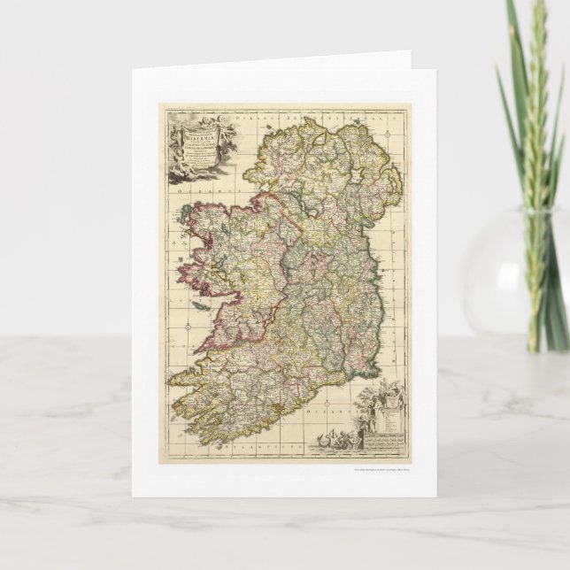 Carte de l'Irlande par Frederik de Wit 1710 (Devant)