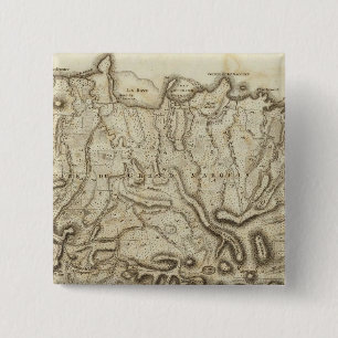 Carte de l'Isle de la Grenade 2 Inch Square Button