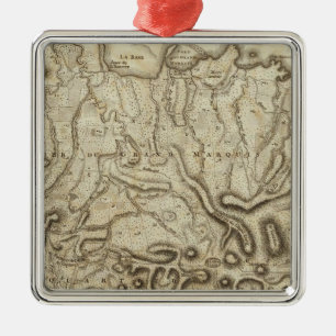 Carte de l'Isle de la Grenade Metal Ornament