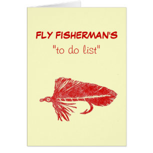 Carte de liste "Fly Fishing to do" "Red Matuka"