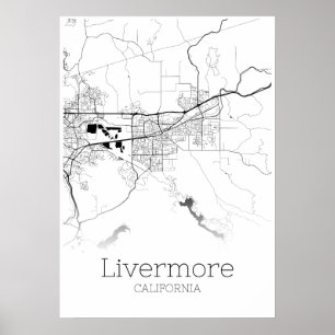 Carte de Livermore - Californie - Poster de carte 