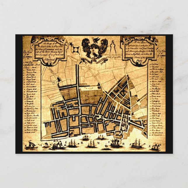 Carte de Liverpool, 1725 (Devant)