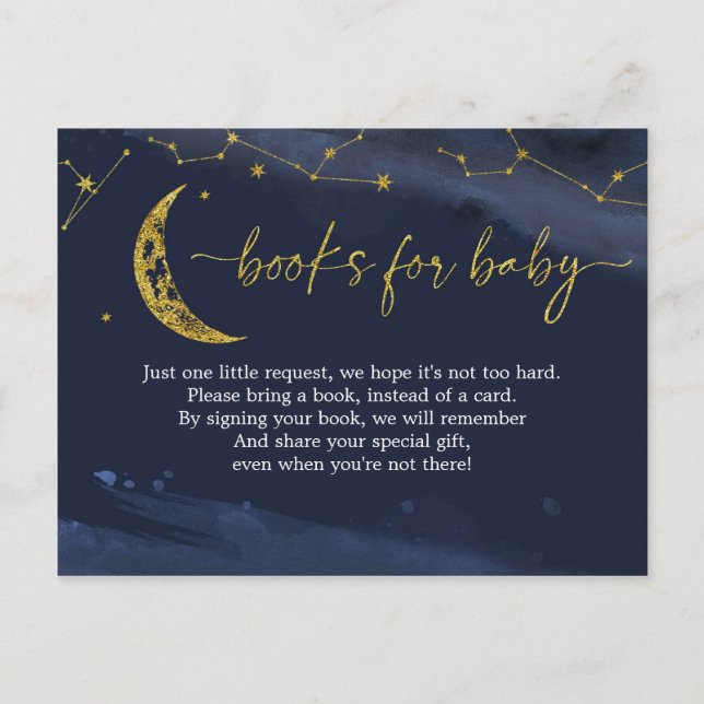 Carte de livre de Baby shower Night Sky Over the M (Devant)