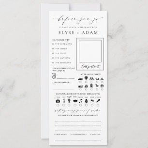 Carte de livre d'hôtes Mariage minimaliste Ellesme