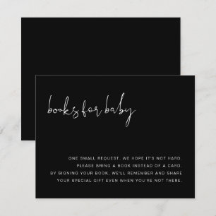 Carte de livre moderne noir edgy pour bébé JOVI