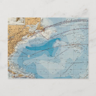 Carte de l'océan Atlantique Nord
