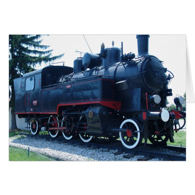 Carte de locomotive ancienne (Devant horizontal)
