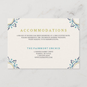 Carte de logement Mandala - Turquoise