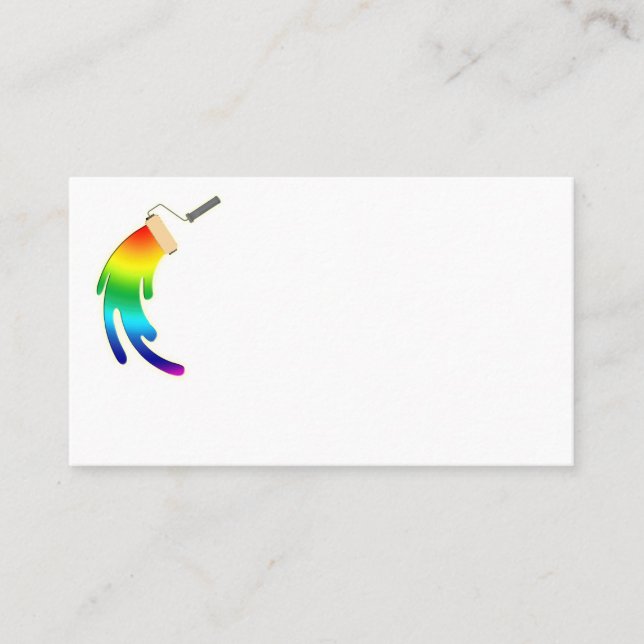 Carte de logo de pinceau d'arc-en-ciel pour des (Devant)