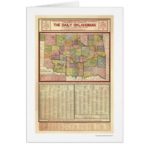 Carte de l'Oklahoma et du territoire indien 1905