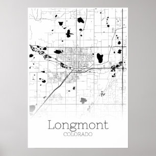 Carte de Longmont - Colorado - Affiche de la carte