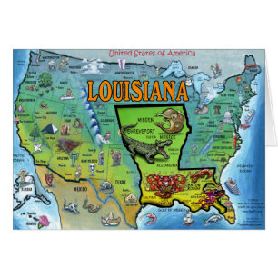 Carte de Louisiane USA