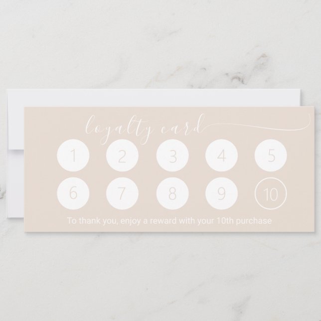 CARTE DE LOYAUTÉ BLANCHE OYSTER 10 AVEC LOGO D'AFF (Devant)