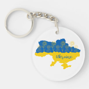 Carte de l'Ukraine avec tournesol et drapeau ukrai