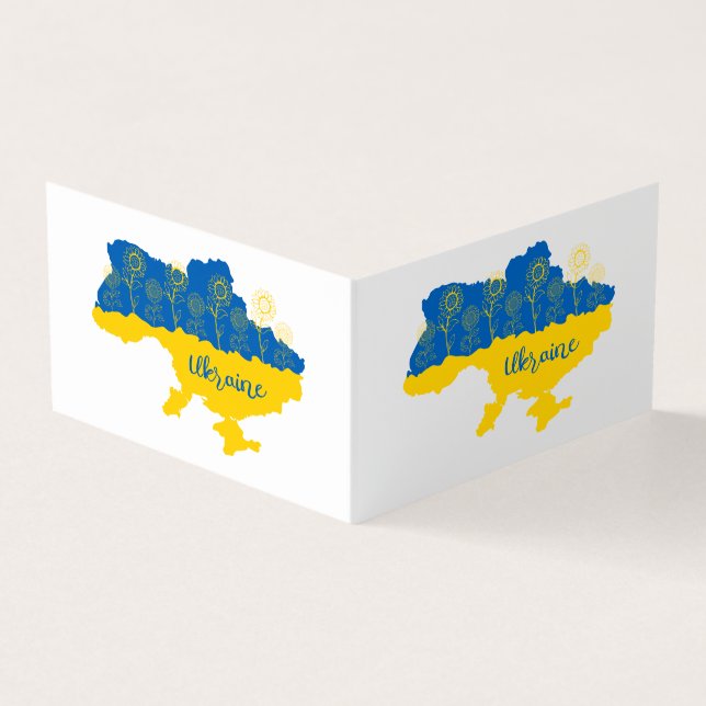 Carte de l'Ukraine avec tournesol et drapeau ukrai (Extérieur)
