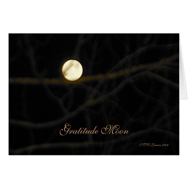 Carte de lune de gratitude (Devant horizontal)