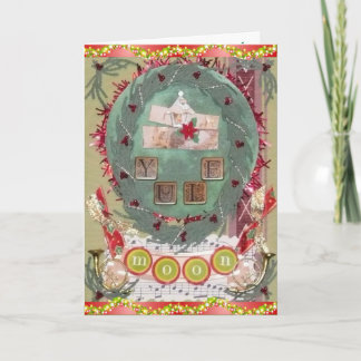 Carte de lune de Noël
