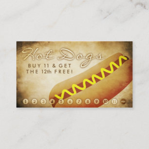 carte de luxe âgée de fidélité de hot-dogs