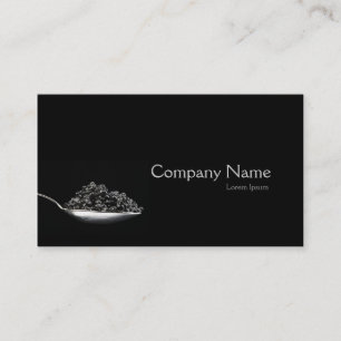 Carte de luxe de nourriture de cuillère noire de