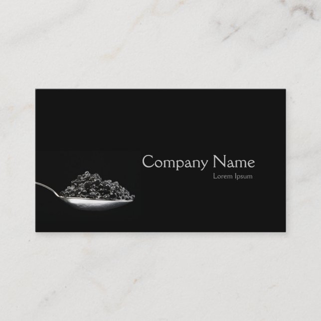 Carte de luxe de nourriture de cuillère noire de (Devant)