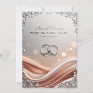 Carte de luxe pour les 25 ans de mariage – Sil élé