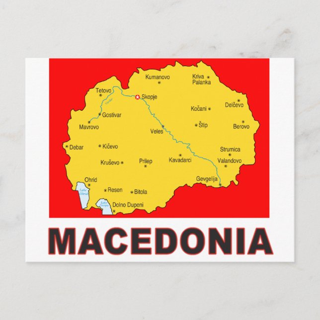 Carte de Macédoine (Devant)