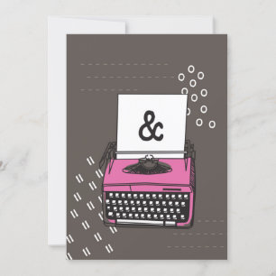 Carte de machine à écrire Vintage - Ampersand