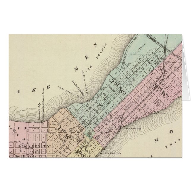 Carte de Madison, Wisconsin (Devant horizontal)