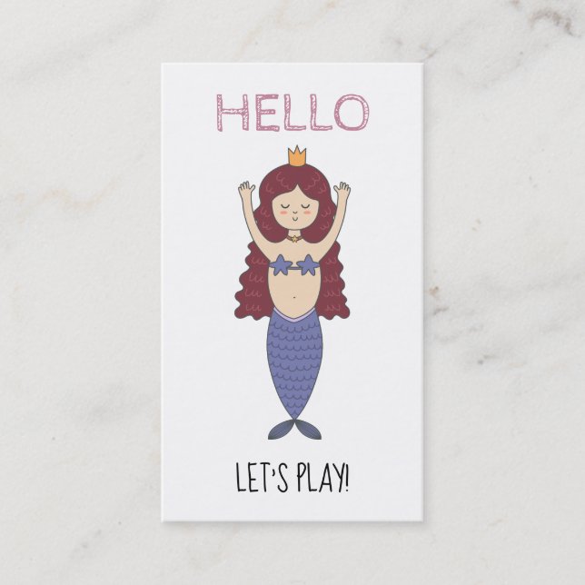 Carte de maman de *~* - BONJOUR sirène de carte de (Devant)